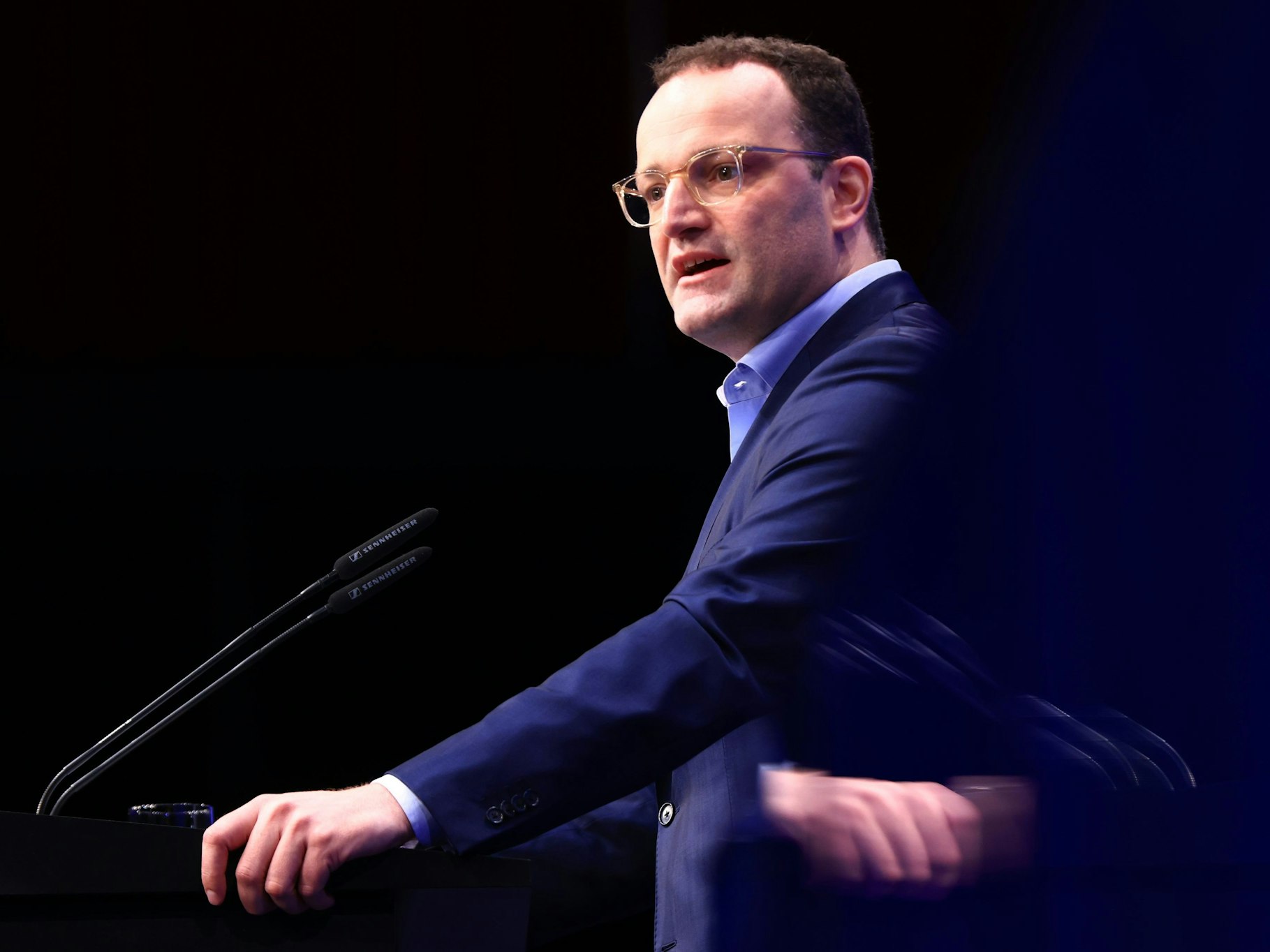 Jens Spahn (CDU), Bundesminister für Gesundheit, spricht beim Deutschlandtag der Jungen Union im Messe- und Congress Centrum Halle Münsterland.