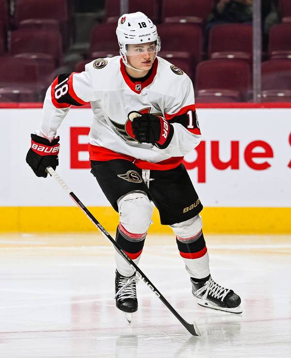 Eishockey-Talent Tim Stützle beim NHL-Spiel seiner Ottawa Senators gegen die Montreal Canadiens