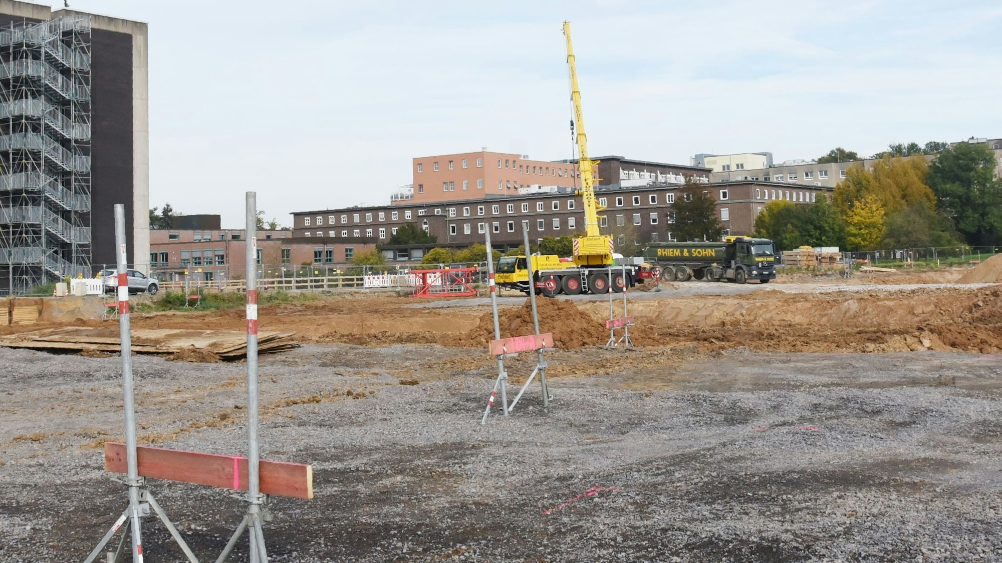 Bombenfund auf einem Gelände an der Werthmannstraße in Köln Lindenthal.