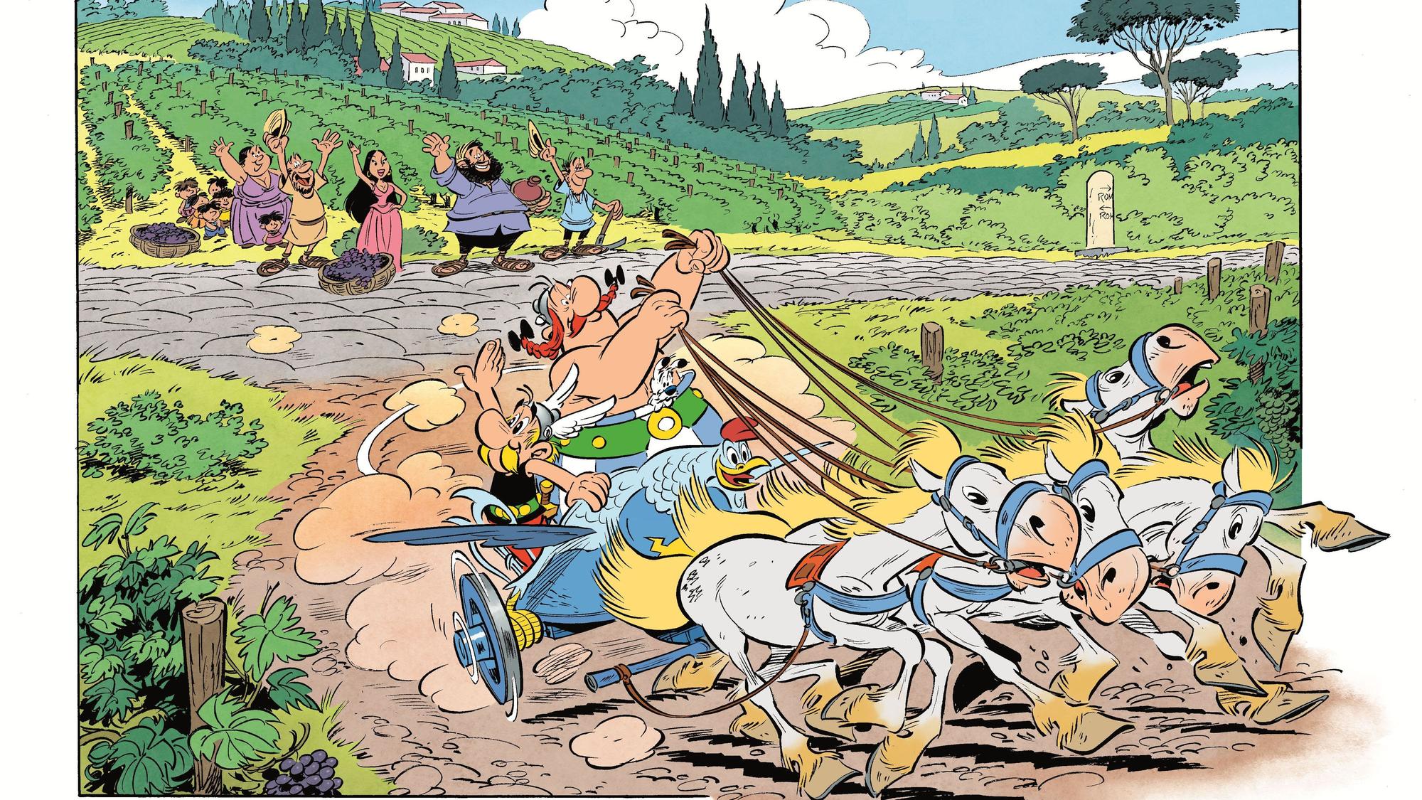 Szene aus dem neuen Asterix-Band „Asterix in Italien“