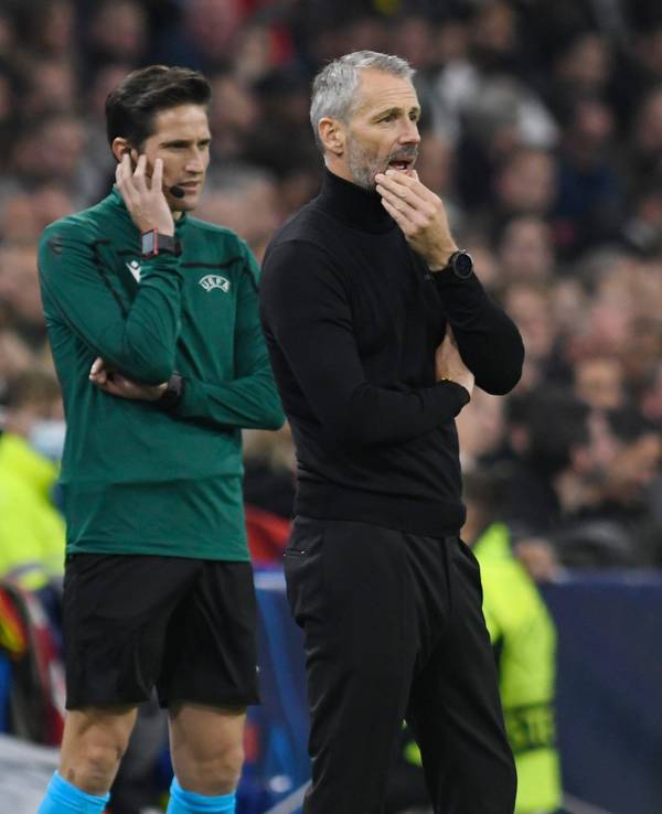 Dortmunds Trainer Marco Rose nachdenklich