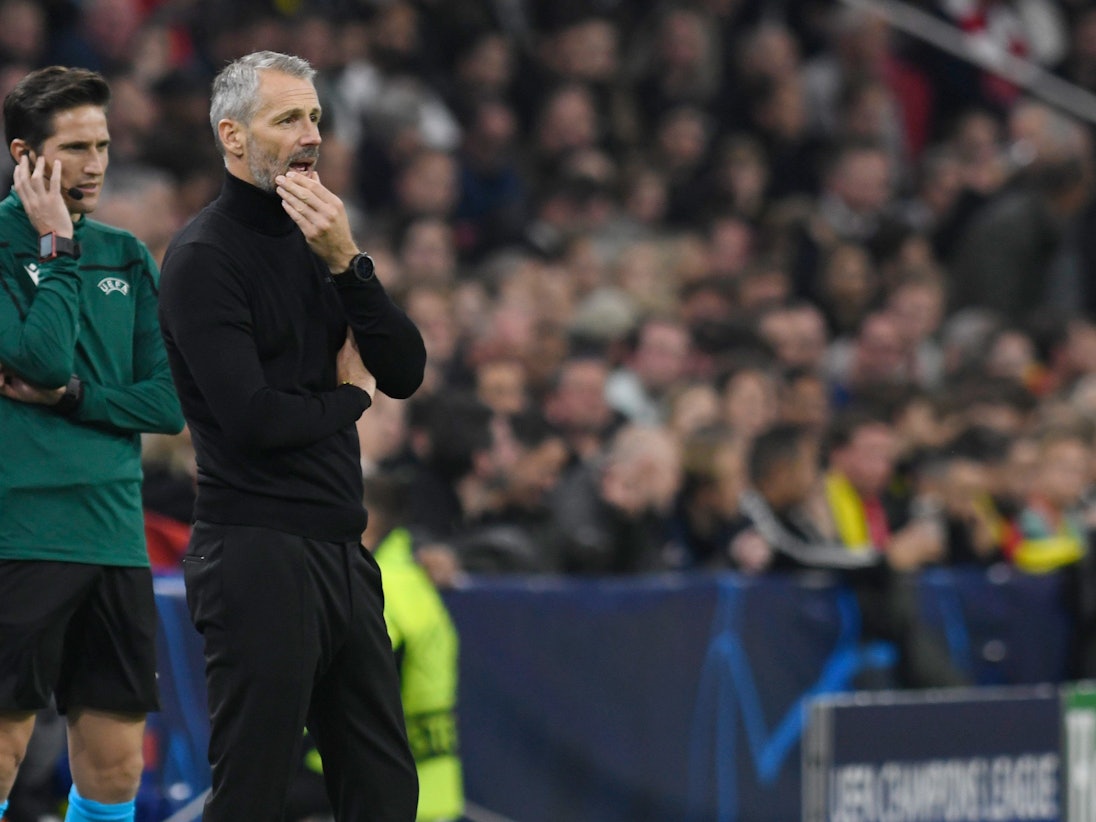 Dortmunds Trainer Marco Rose nachdenklich