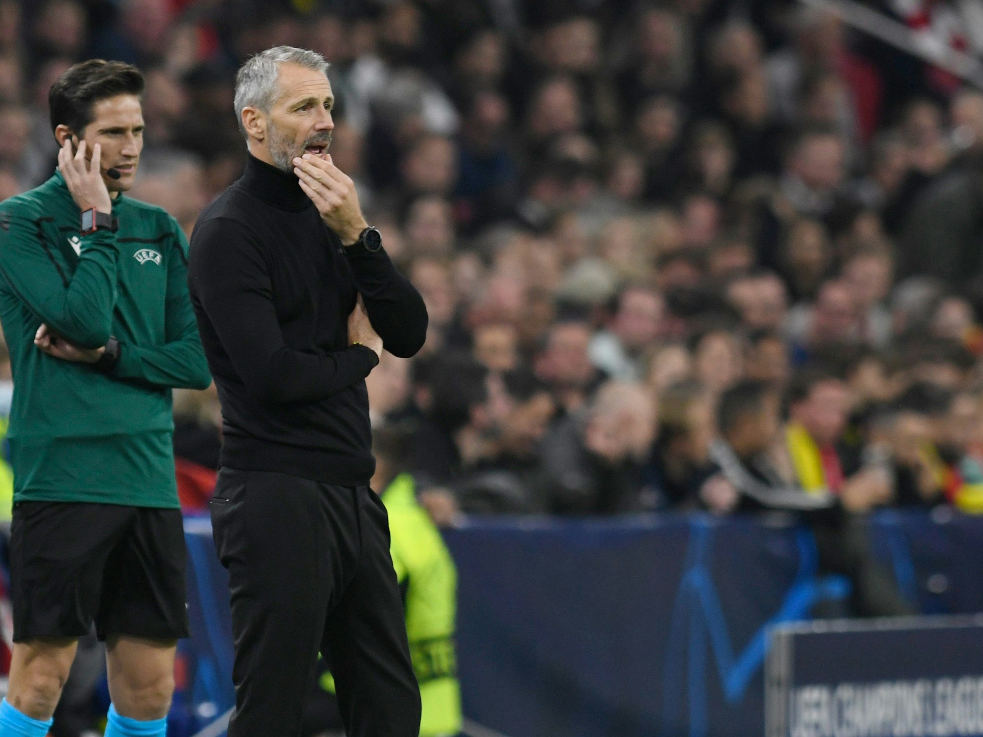 Dortmunds Trainer Marco Rose nachdenklich