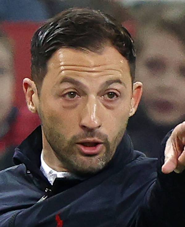 Spartak Moskau-Trainer Domenico Tedesco an der Seitenlinie.