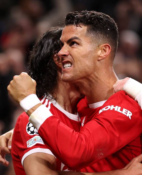 Cristiano Ronaldo bejubelt ein Tor mit Manchester United.