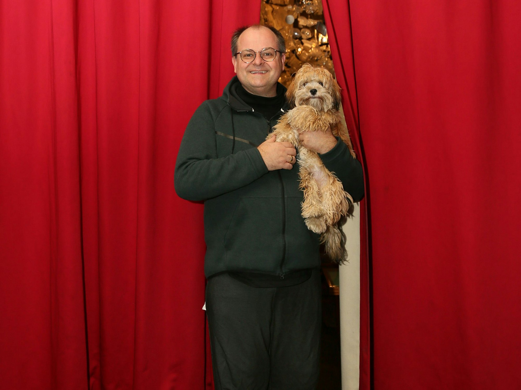 Markus Majowski und seinem Hund Utzi