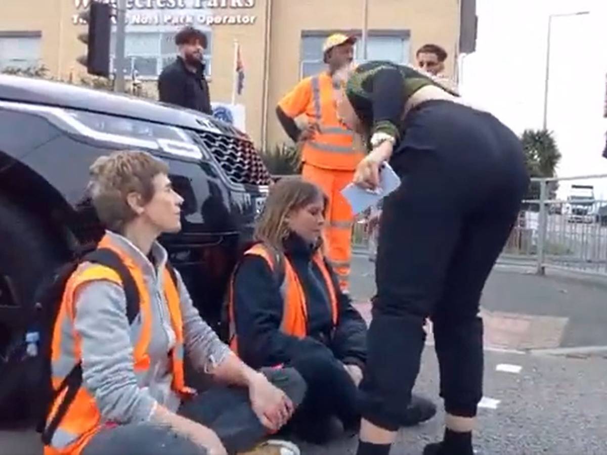 Als eine Mutter mit ihrem SUV in Thurrock auf Klima-Aktivisten trifft, eskaliert die Situation.