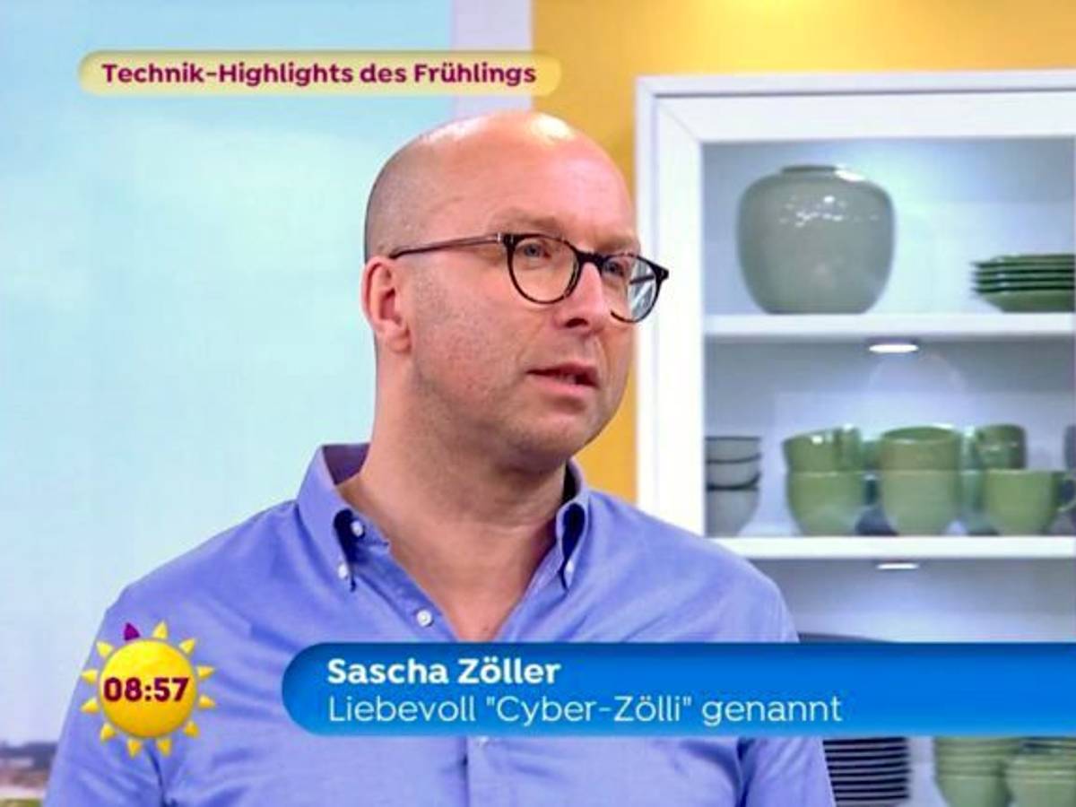 Der Kölner „Cyber-Zölli“ im Gespräch beim Sat1-Frühstücksfernsehen.