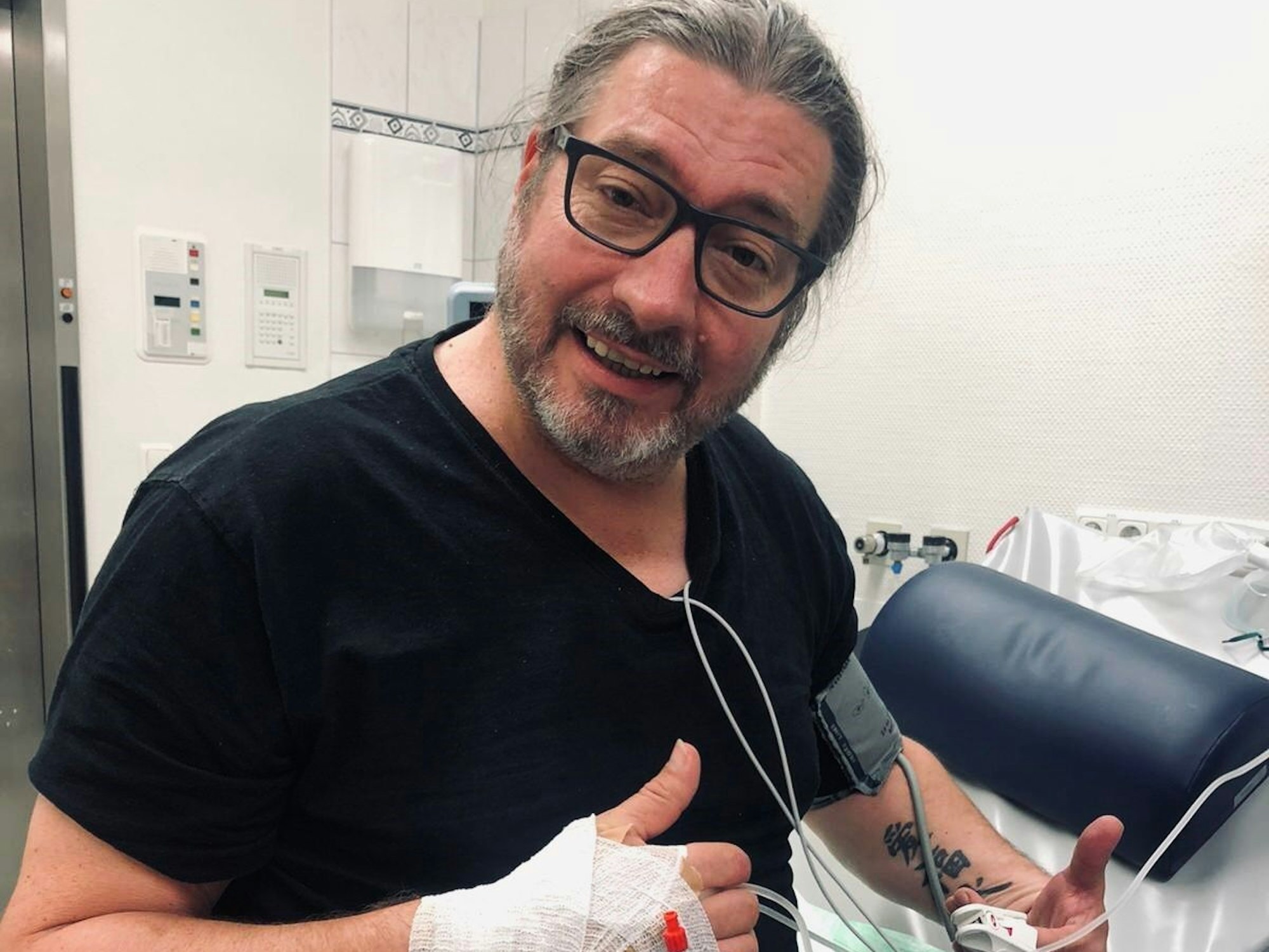 Helmut Wiemer im Krankenhaus am 21. Oktober