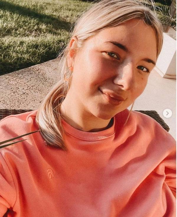 Der Screenshot zeigt ein Selfie von Joelina Karabas, dass sie am 16. Oktober 2021 auf Mallorca gemacht und auf Instagram gestellt hat.