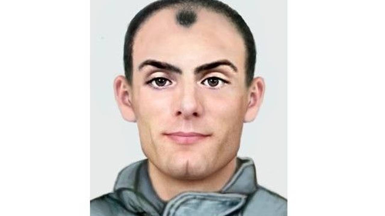 Mit dieser grafischen Rekonstruktion des Gesichts eines Mordopfers hoffen die Ermittler, einen 29 Jahre alten Mordfall doch noch aufzuklären. Der 25 bis 35 Jahre alte Mann war in Kaarst in der Nähe der Autobahn A52 erschossen aufgefunden worden.
