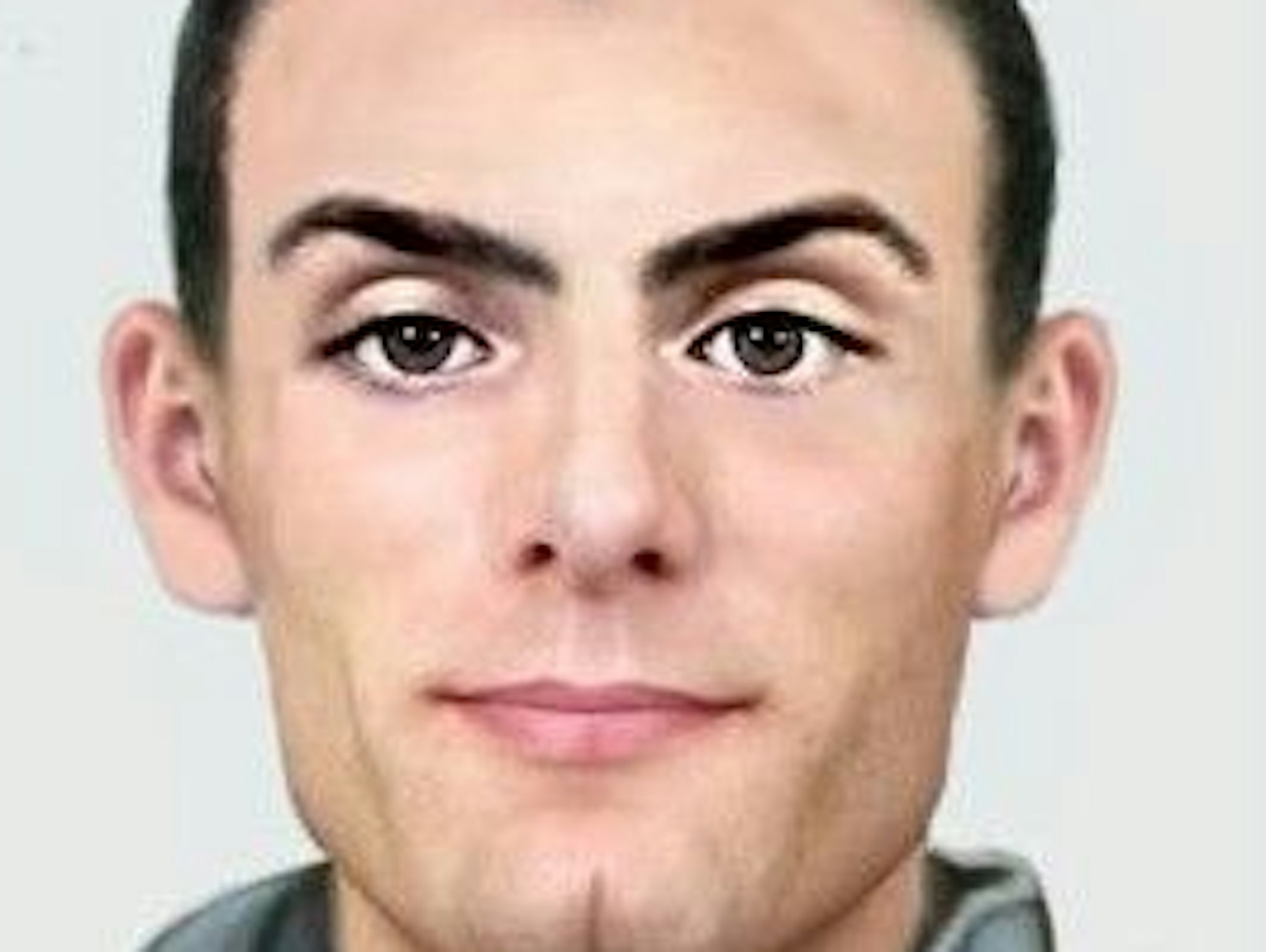 Mit dieser grafischen Rekonstruktion des Gesichts eines Mordopfers hoffen die Ermittler, einen 29 Jahre alten Mordfall doch noch aufzuklären. Der 25 bis 35 Jahre alte Mann war in Kaarst in der Nähe der Autobahn A52 erschossen aufgefunden worden.