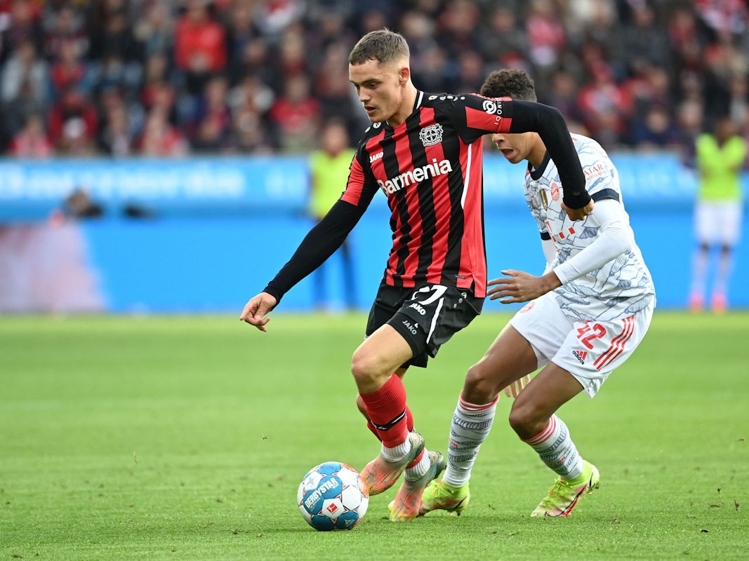 Florian Wirtz im Spiel gegen den FC Bayern am 17.10.2021