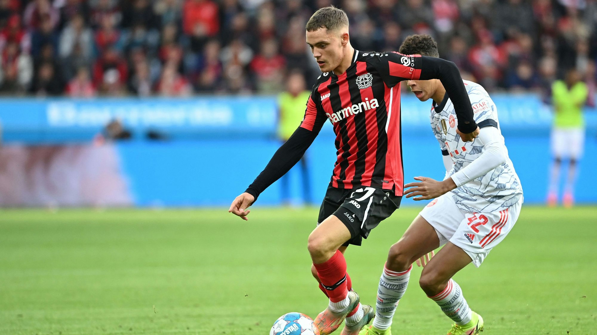 Florian Wirtz im Spiel gegen den FC Bayern am 17.10.2021