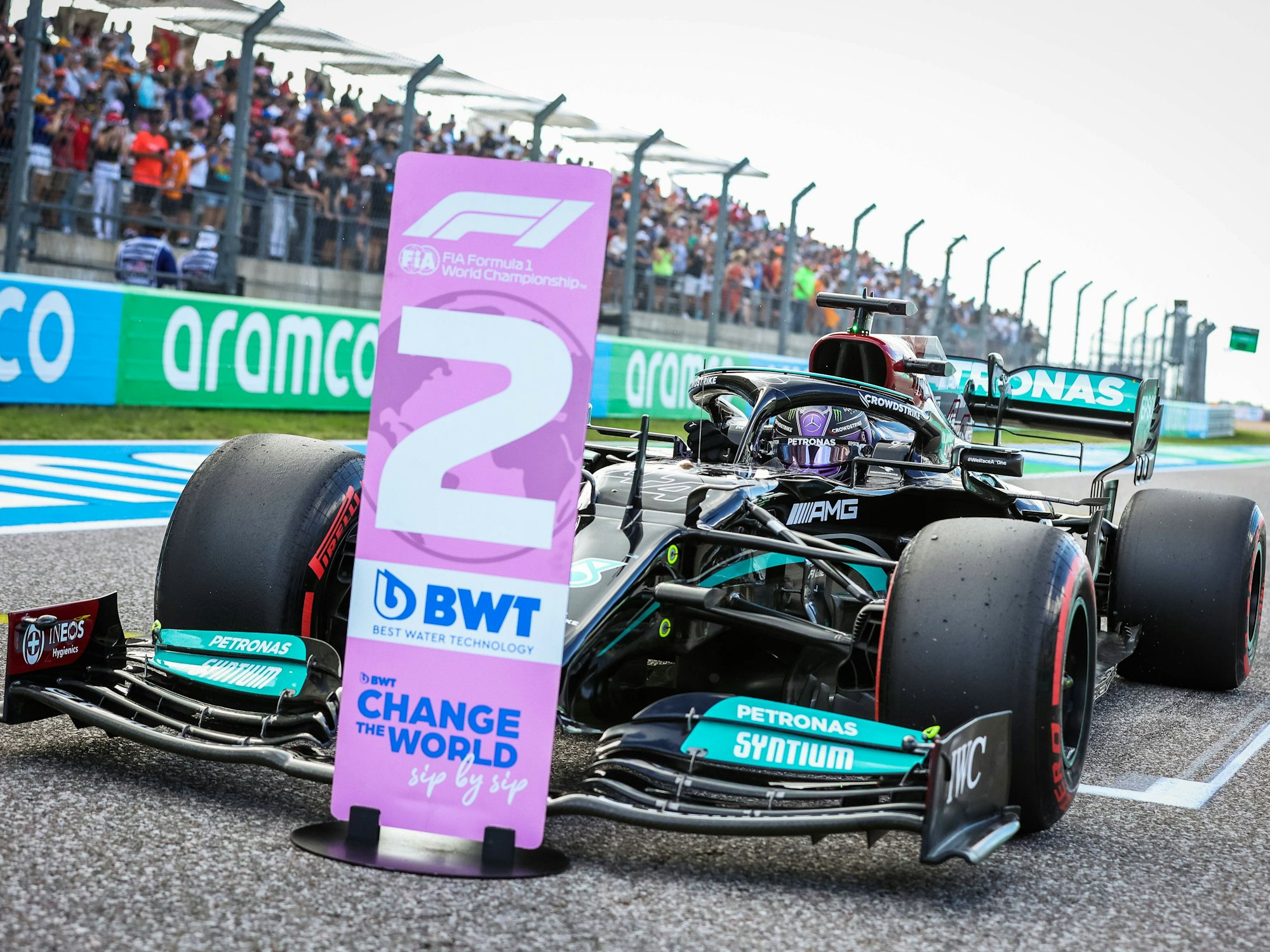 Formel-1-Weltmeister Lewis Hamilton beim Qualifying des großen Preis der USA