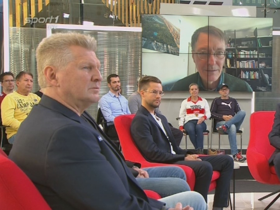 Karl Lauterbach ist im Doppelpass auf Sport1 zugeschaltet.
