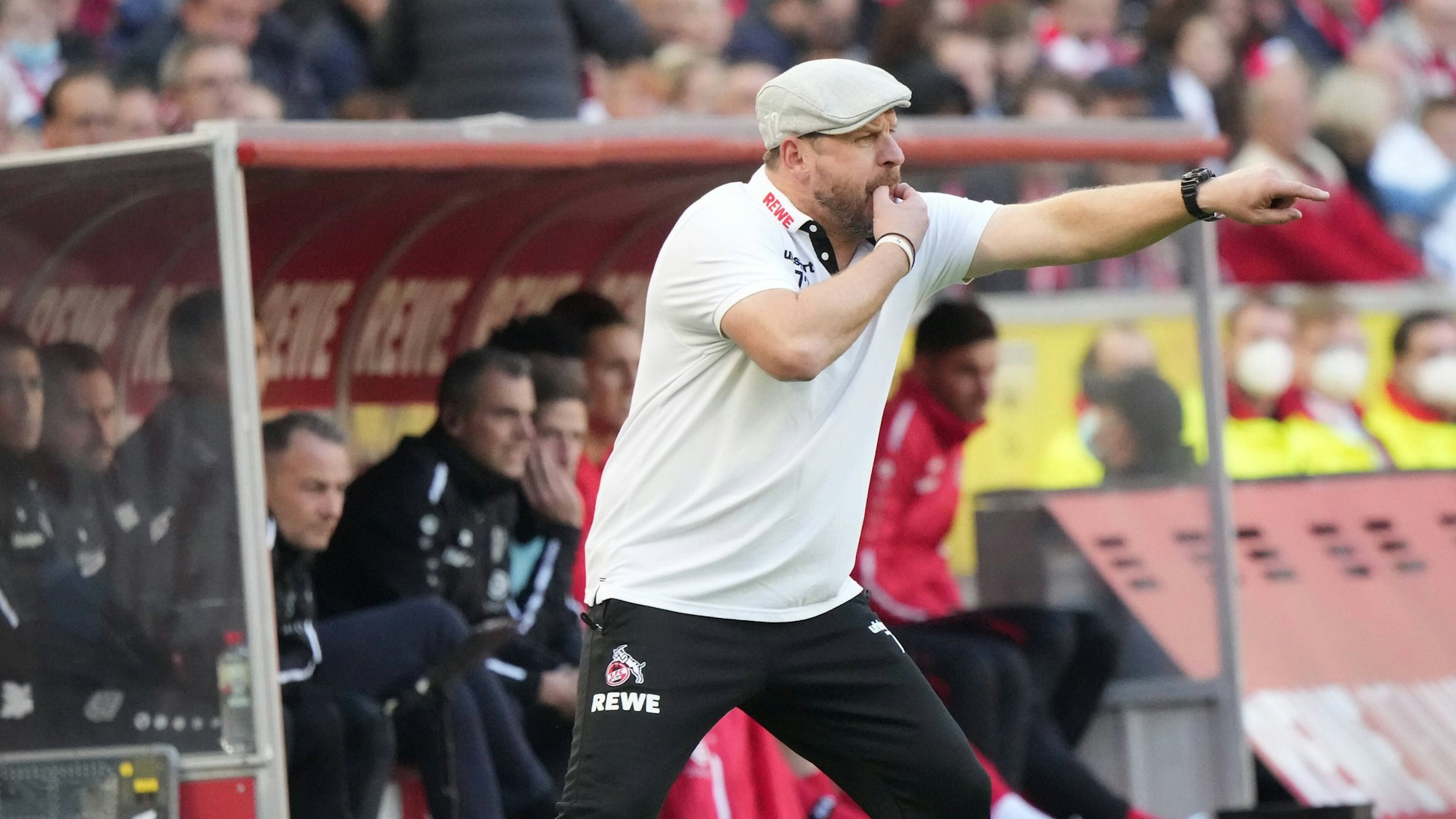 Steffen Baumgart trainiert den 1. FC Köln gegen Bayer Leverkusen.