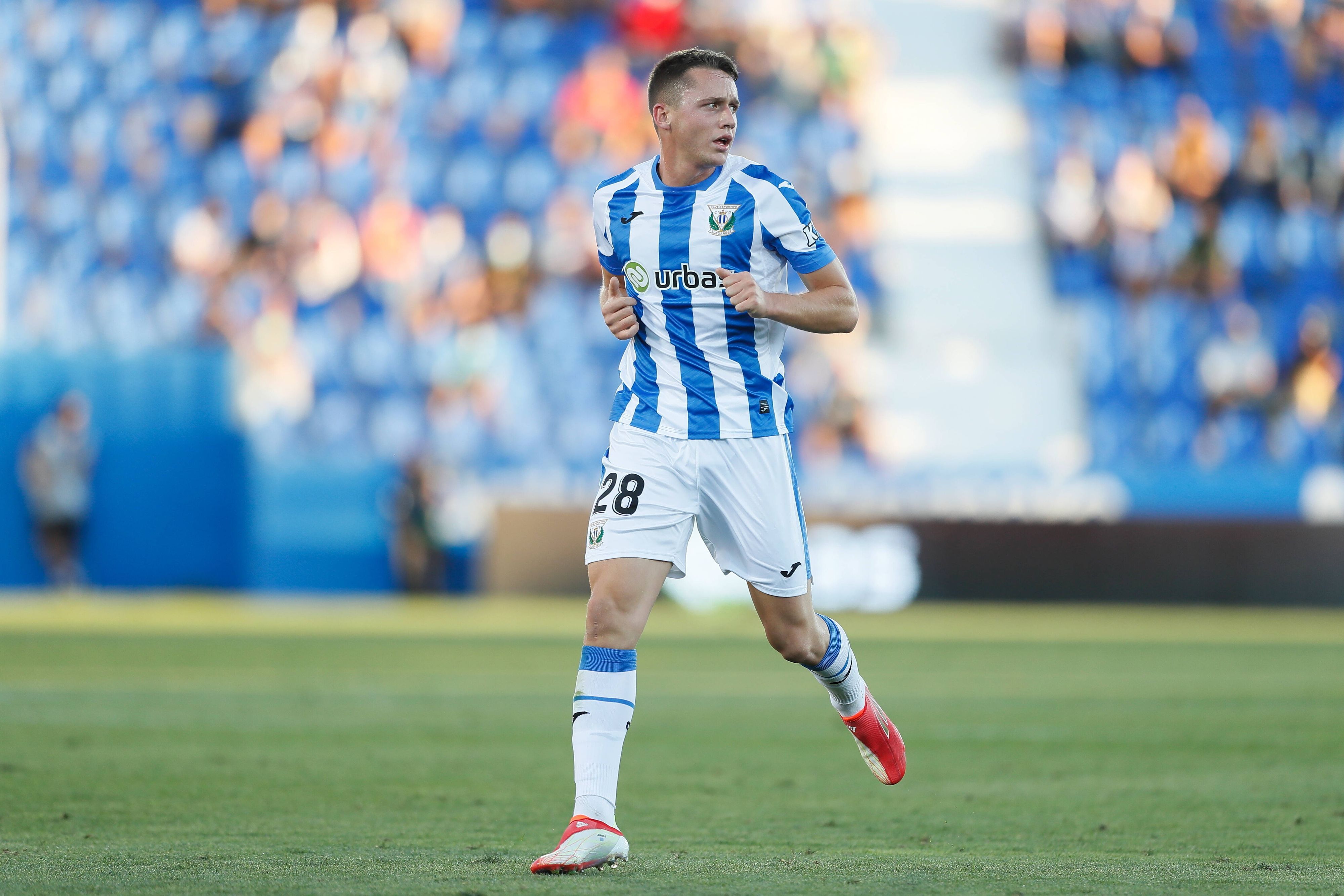 Borja Garcés am 18. September 2021 für seinen Leihklub CD Leganés im Einsatz.