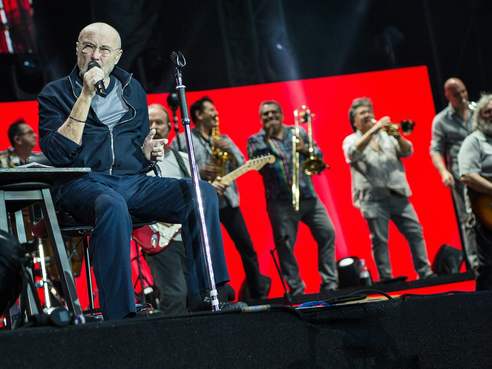 Genesis kommt 2022 nach Köln. Das Foto, das Phil Collins bei einem Auftritt zeigt, wurde 2019 bei einem Konzert in Stuttgart aufgenommen.