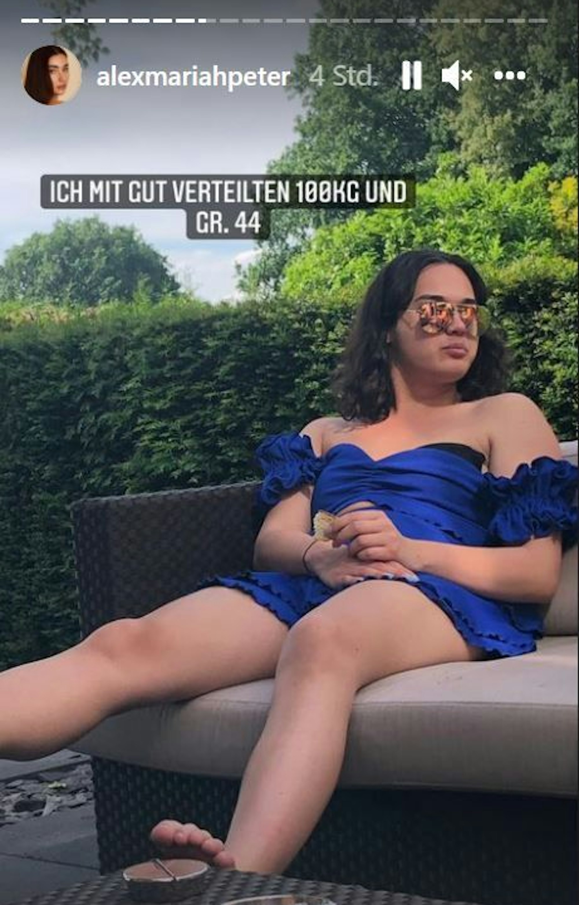Die GNTM Gewinnerin Alex Mariah Peter hat in ihrer Instagram Story am 26. Oktober zwei Vergleichsbilder von sich gepostet.