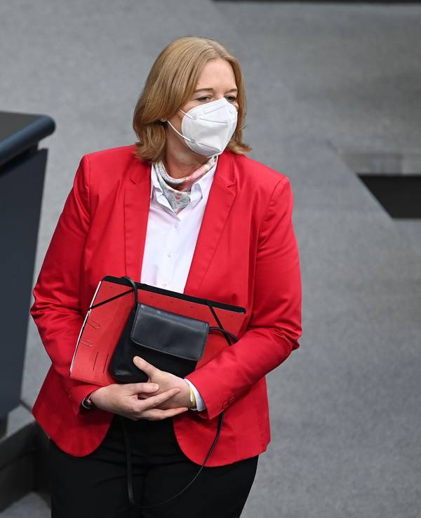 Bärbel Bas (hier am 26.10.2021 im Bundestag) wurde zur Präsidentin gewählt.