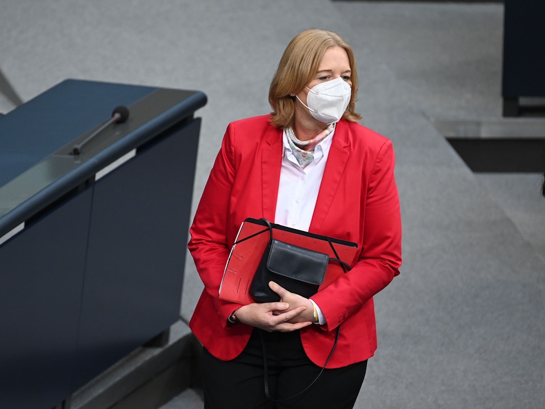 Bärbel Bas (hier am 26.10.2021 im Bundestag) wurde zur Präsidentin gewählt.