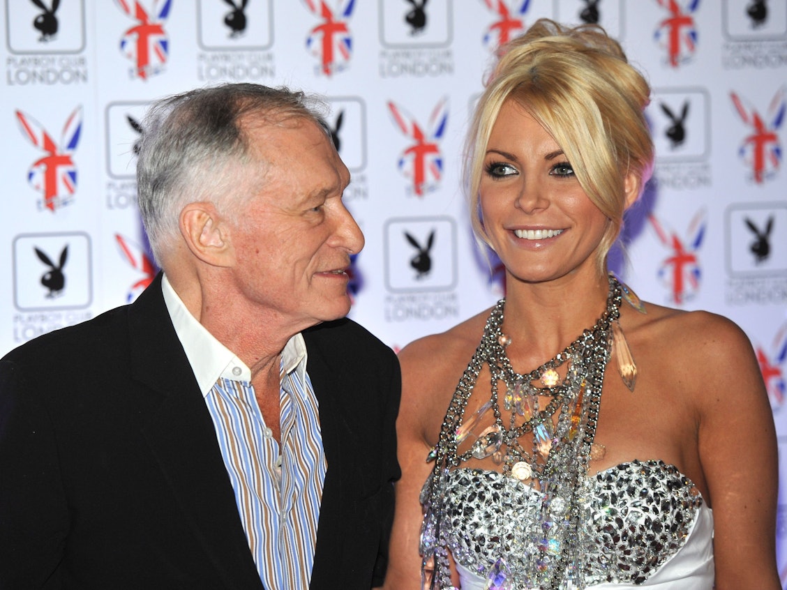 „Playboy“-Besitzer Hugh Hefner und Crystal Harris, zu sehen im Juni 2011.