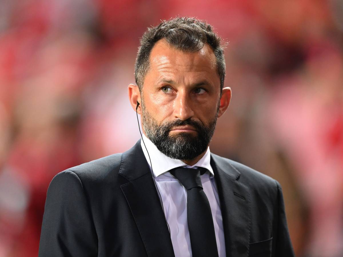 Hasan Salihamidzic steht beim Spiel von Bayern München in der Champions League am Spielfeldrand.