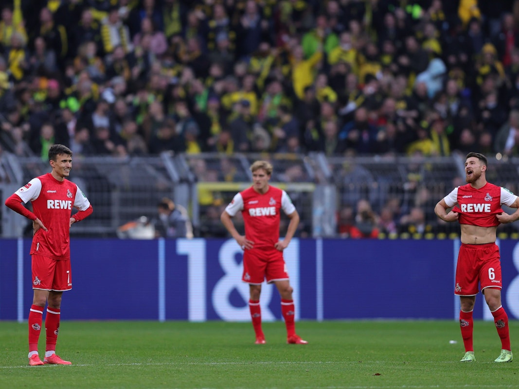 Dejan Ljubicic, Timo Hübers und Salih Özcan spielen für den 1. FC Köln gegen Borussia Dortmund.