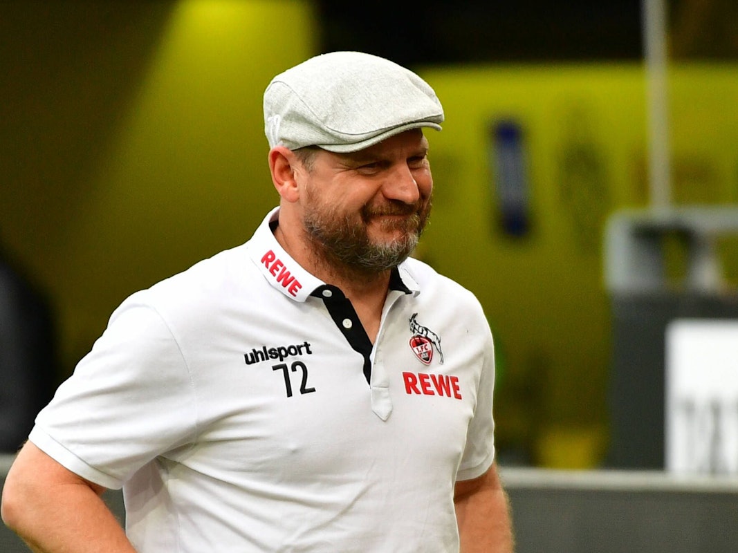 Steffen Baumgart trainiert den 1. FC Köln gegen Borussia Dortmund.