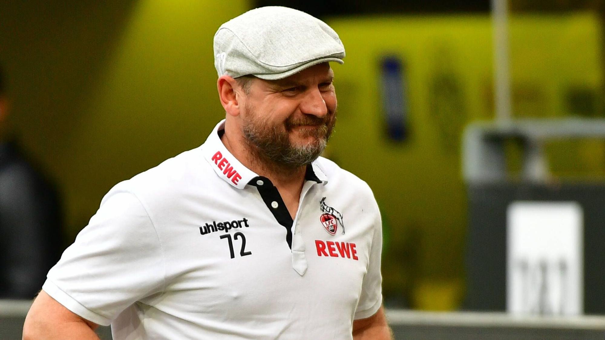 Steffen Baumgart trainiert den 1. FC Köln gegen Borussia Dortmund.