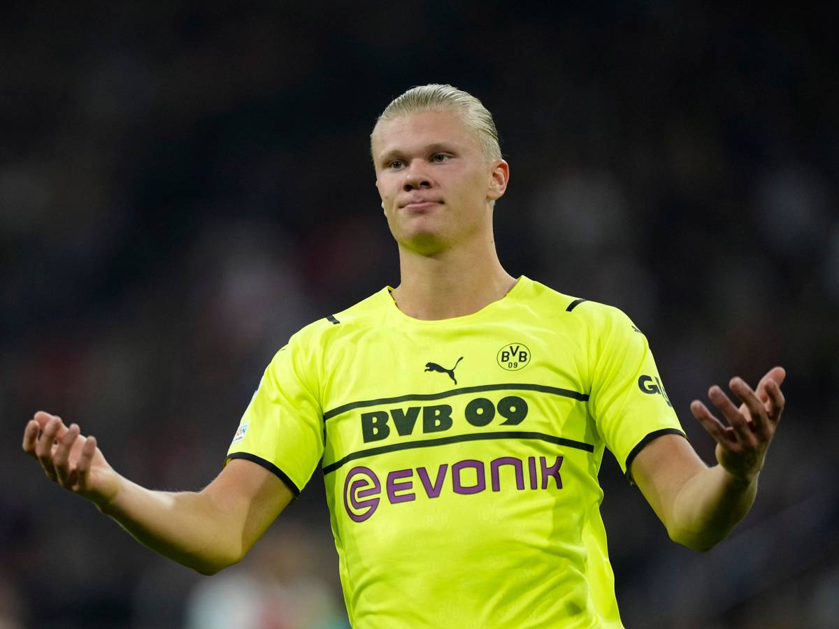 Erling Haaland, hier bei der Champions-League-Niederlage von Borussia Dortmund bei Ajax Amsterdam im Oktober 2021