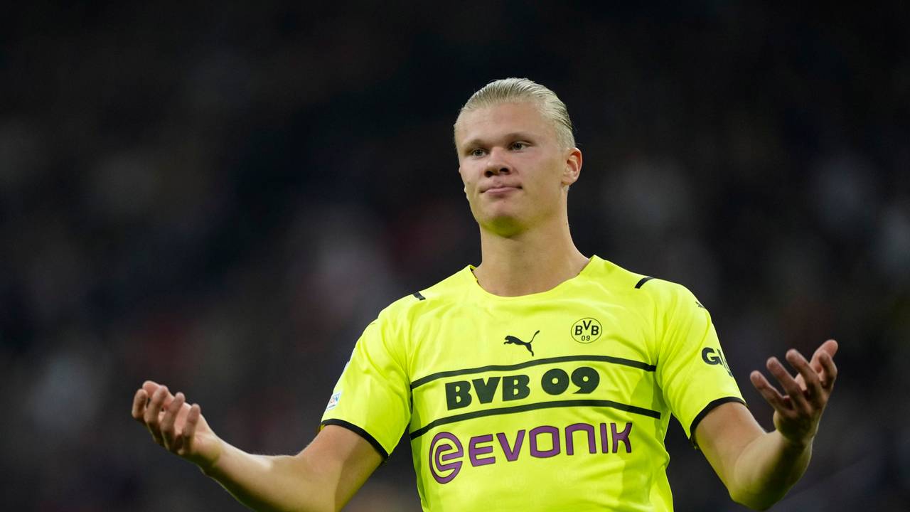 Erling Haaland, hier bei der Champions-League-Niederlage von Borussia Dortmund bei Ajax Amsterdam im Oktober 2021