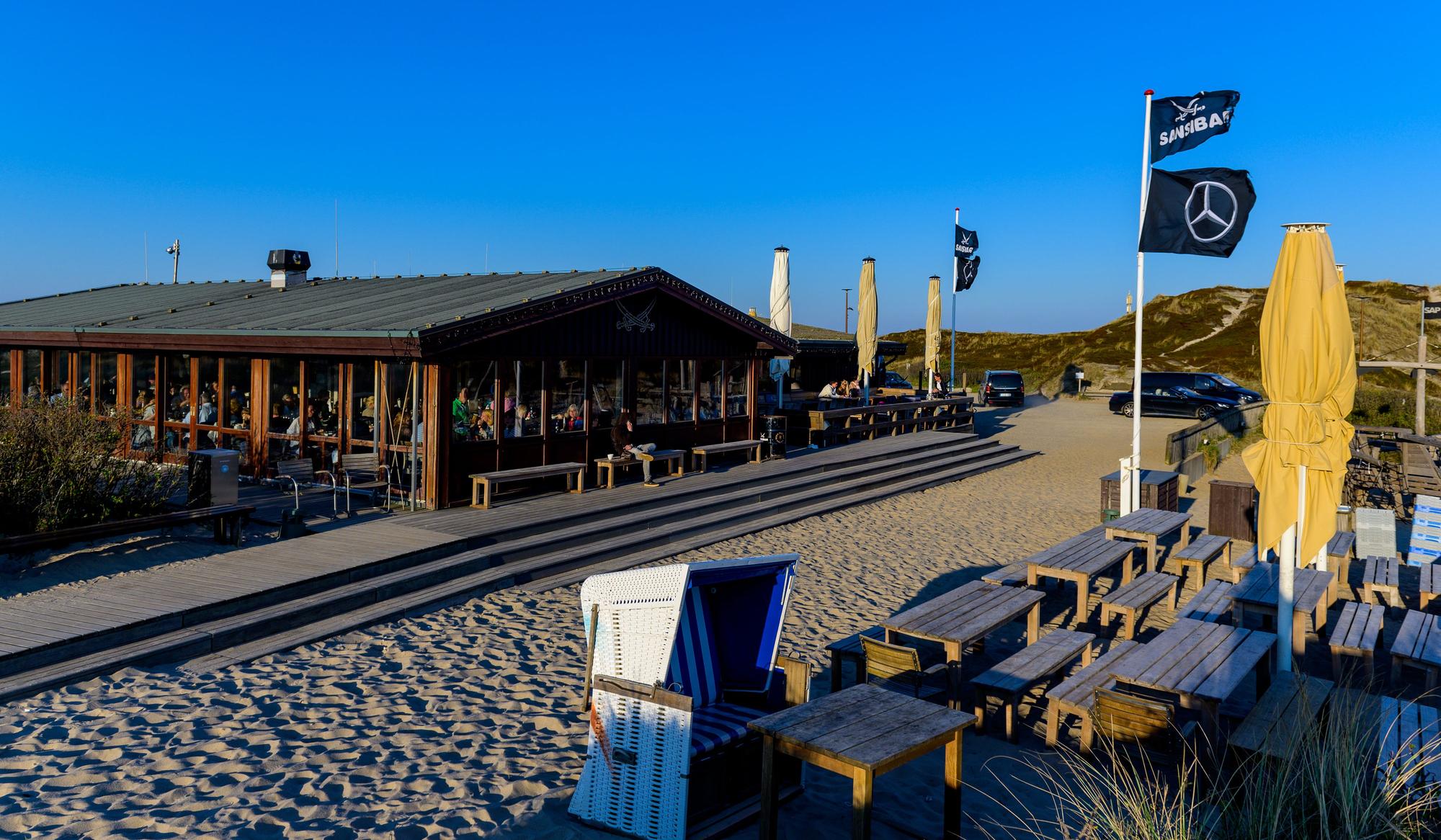 Die Sansibar auf Sylt: So sieht das berühmte Lokal aus. Das Foto wurde 2019 gemacht.