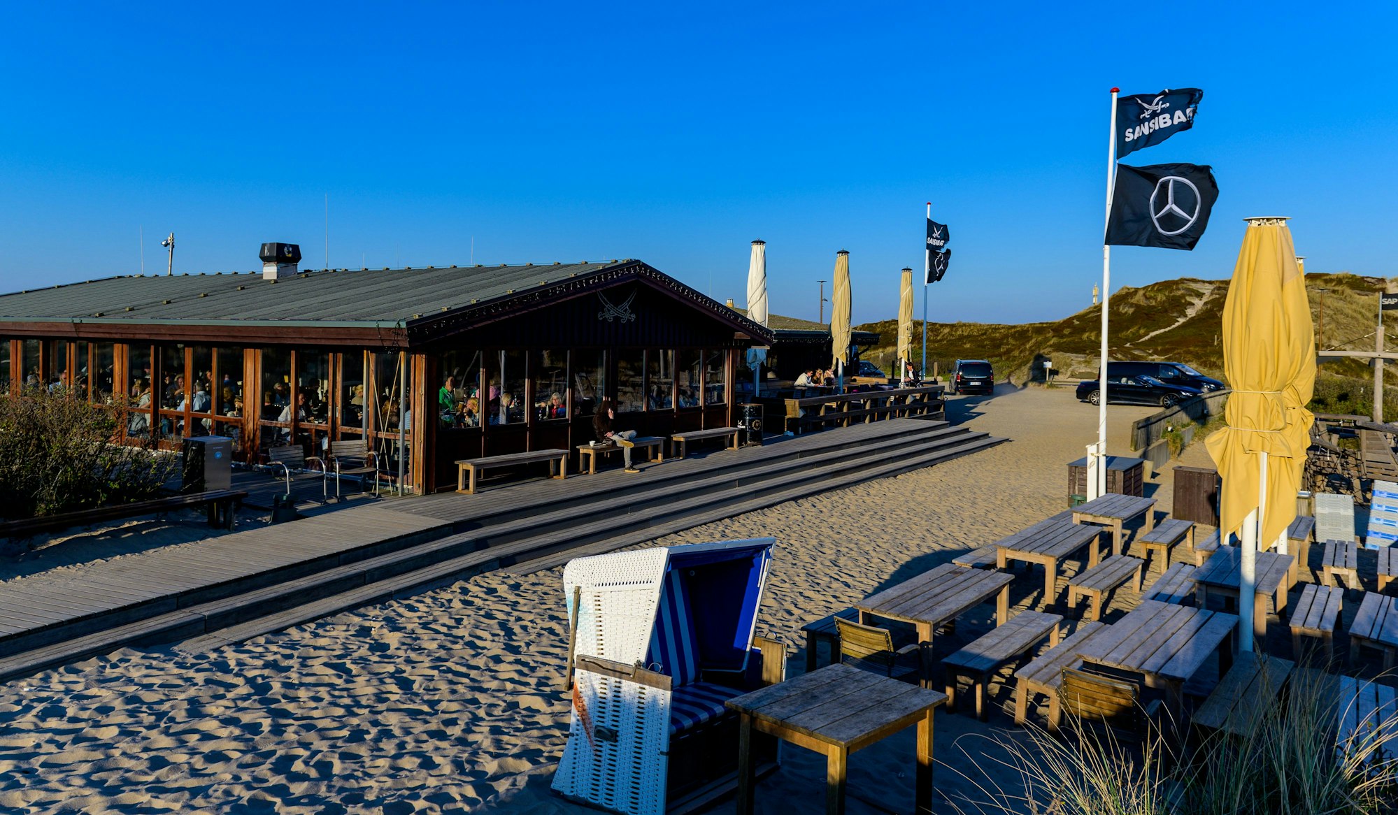 Die Sansibar auf Sylt: So sieht das berühmte Lokal aus. Das Foto wurde 2019 gemacht.