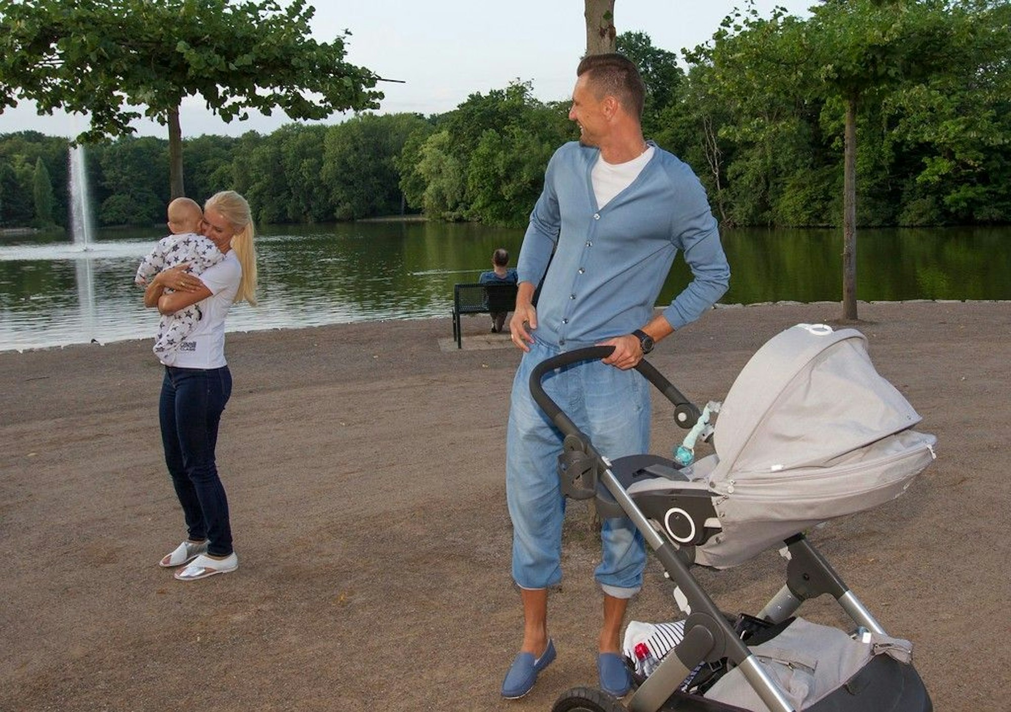 Milivoje Novakovic und Familie beim Köln-Besuch 2017