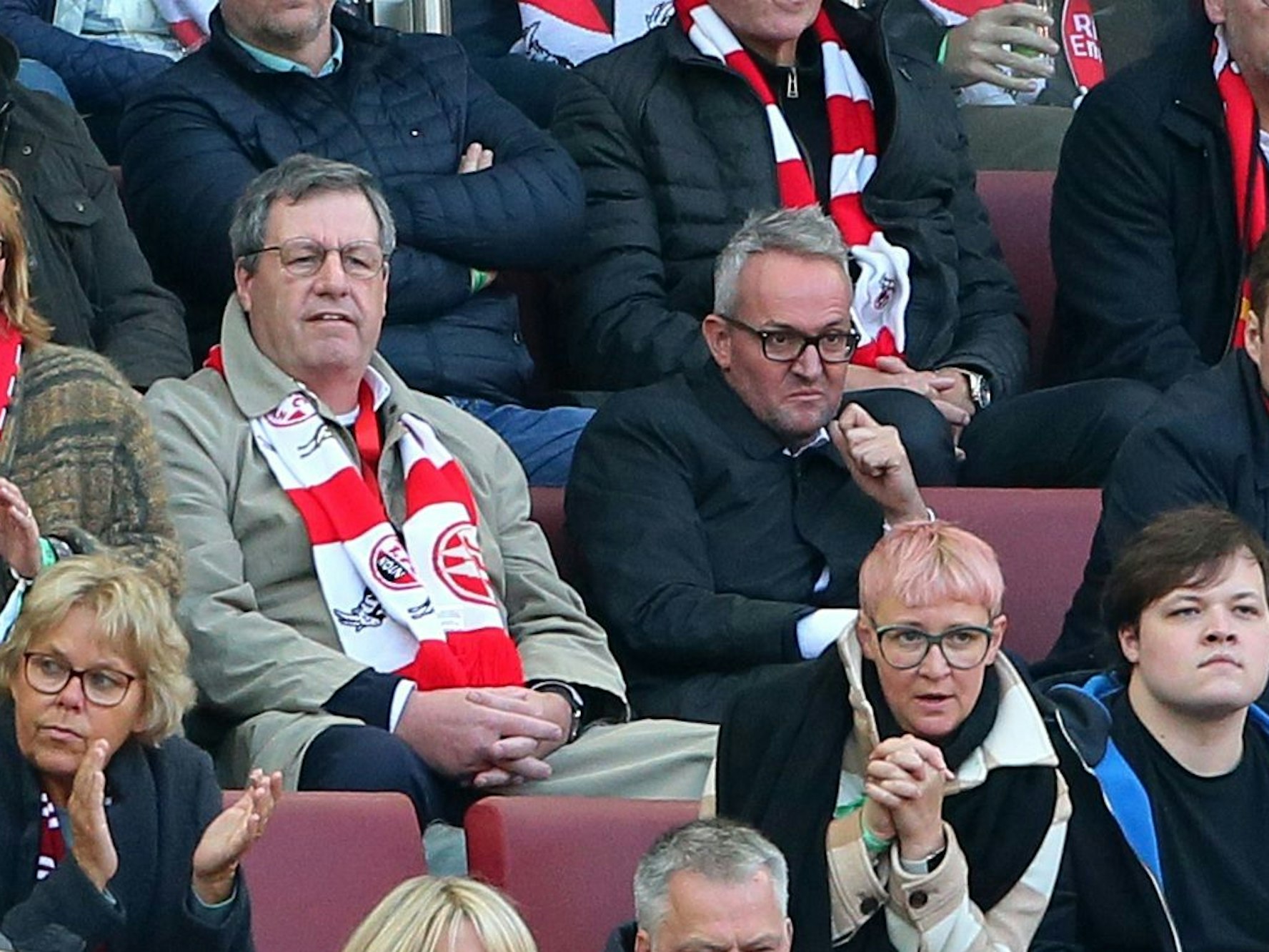 1.FC Köln gegen Bayer Leverkusen: Werner Wolf  und Alexander Wehrle