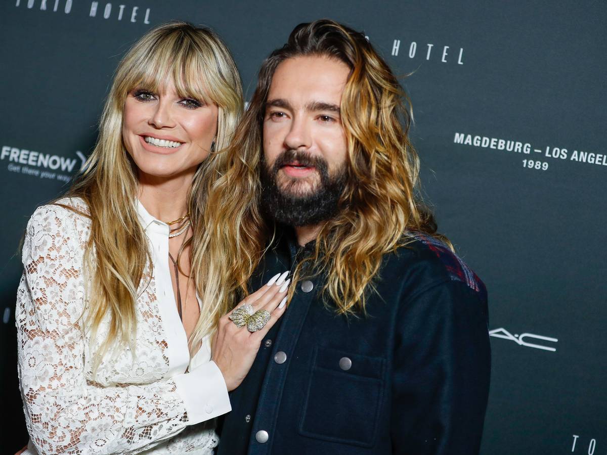 Heidi Klum und Tom Kaulitz auf einem Tokio Hotel-Event in Berlin am 22. Oktober 2021.