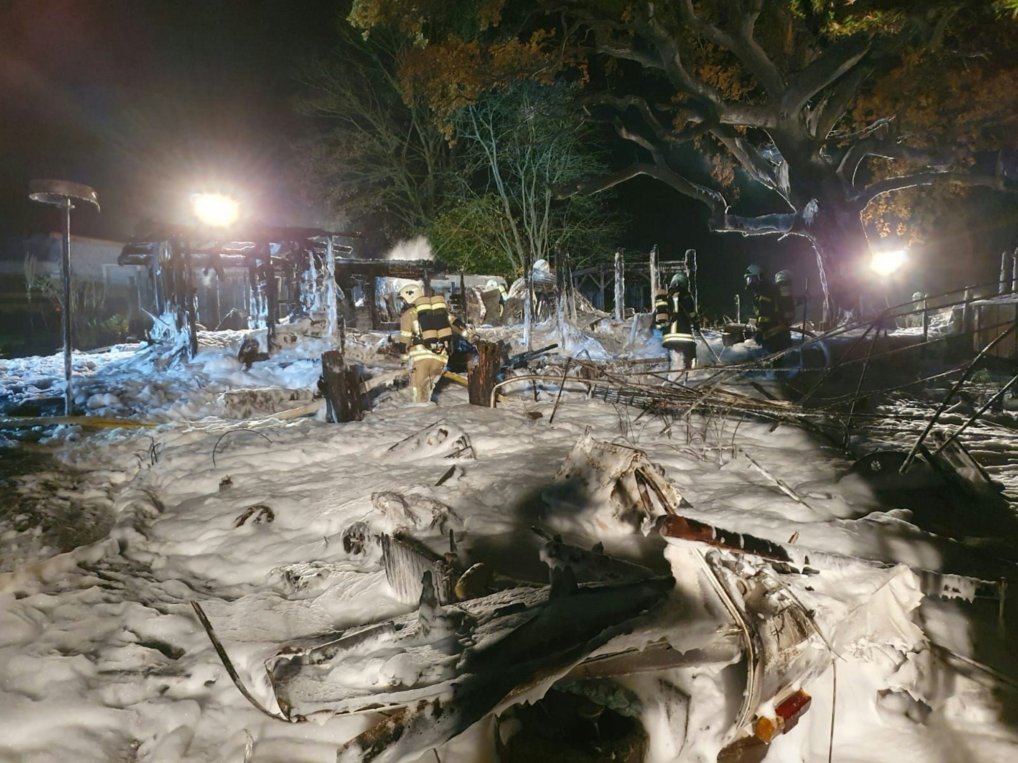 Brand auf Campingplatz "Eichwald" in Lügde am 4. November 2021