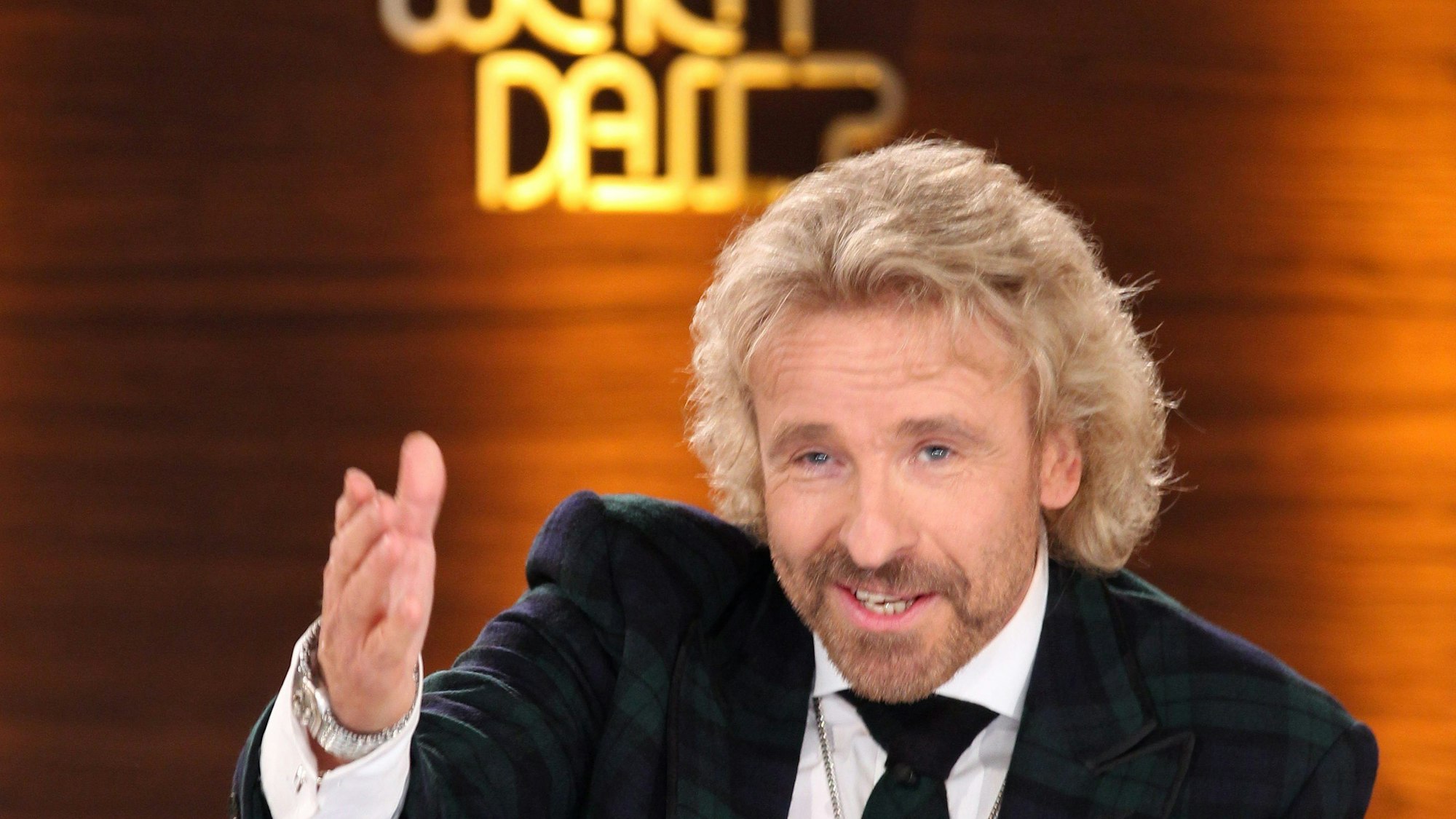 Showmaster Thomas Gottschalk moderiert die ZDF-Show „Wetten, dass..?“.