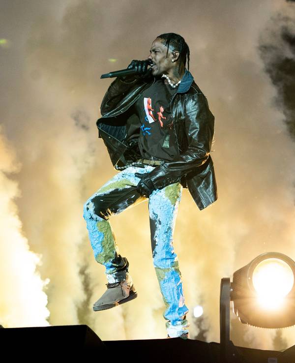 Travis Scott auf der Bühne des Astroworld Music Festival.