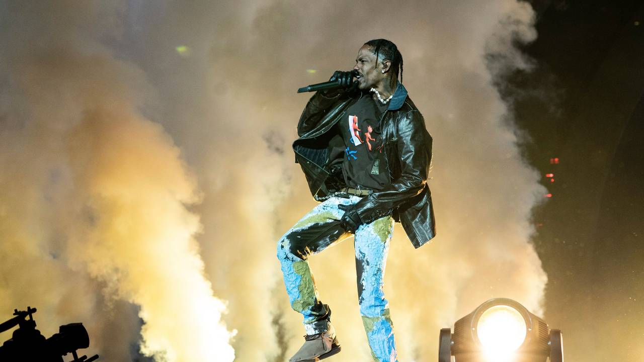 Travis Scott auf der Bühne des Astroworld Music Festival.