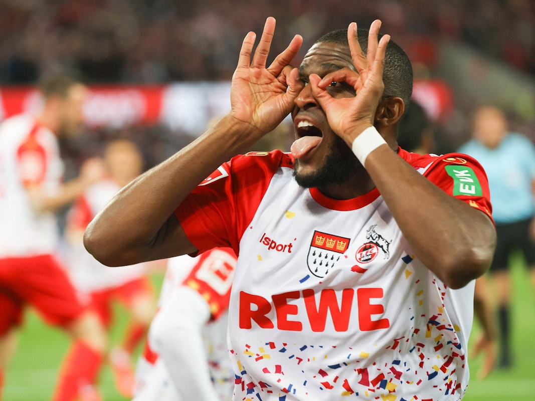 Anthony Modeste bejubelt seinen Treffer zum 1:0 gegen Union Berlin.
