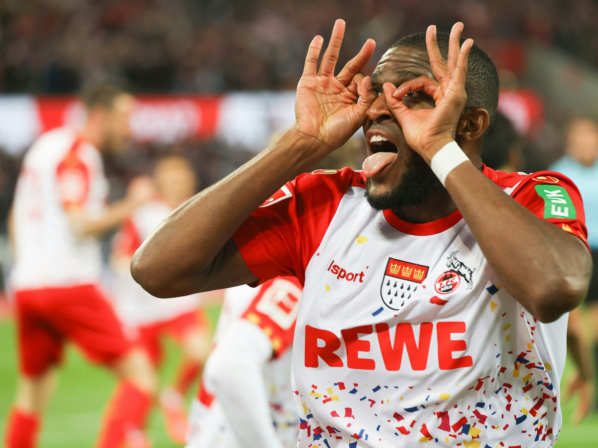 Anthony Modeste bejubelt seinen Treffer zum 1:0 gegen Union Berlin.