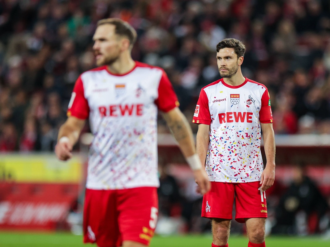 Rafael Czichos und Jonas Hector spielen für den 1. FC Köln gegen Union Berlin.