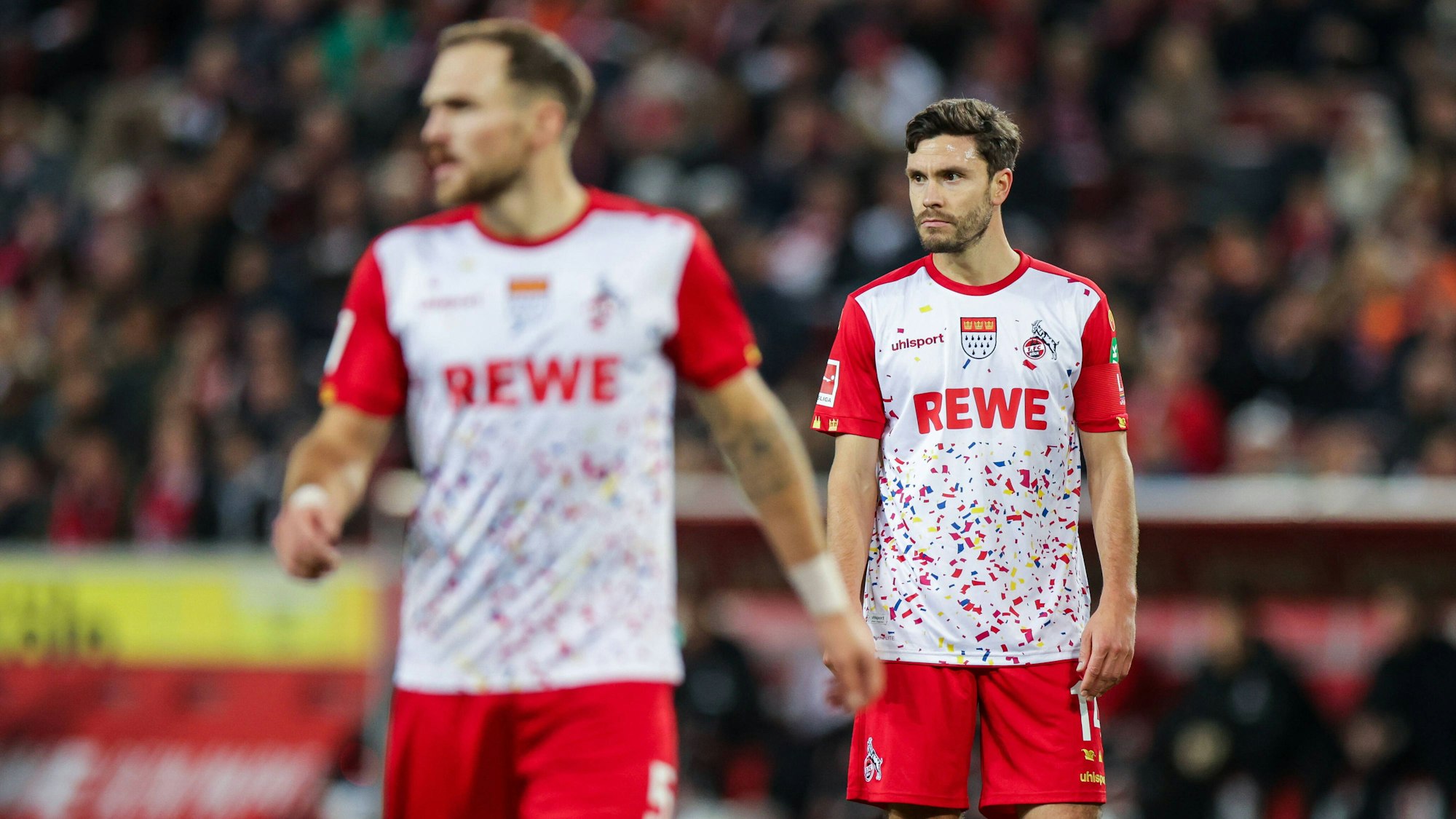 Rafael Czichos und Jonas Hector spielen für den 1. FC Köln gegen Union Berlin.
