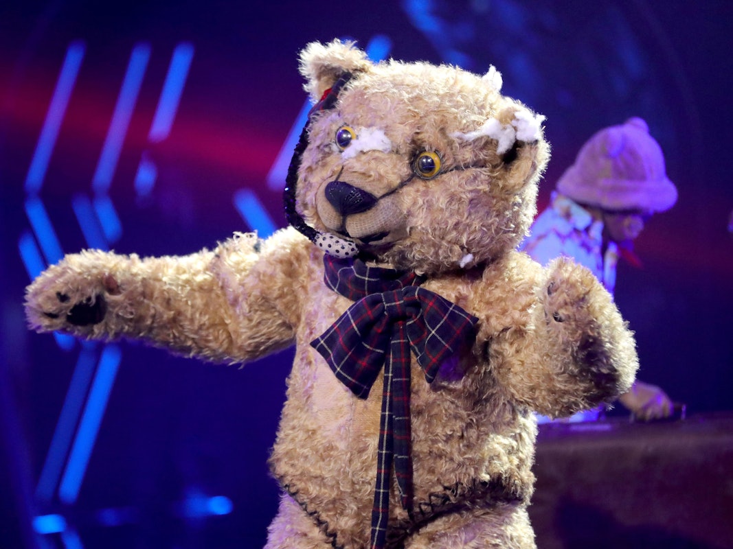 Der Teddy bei seinem Auftritt bei „The Masked Singer“ am Samstag (6. November)