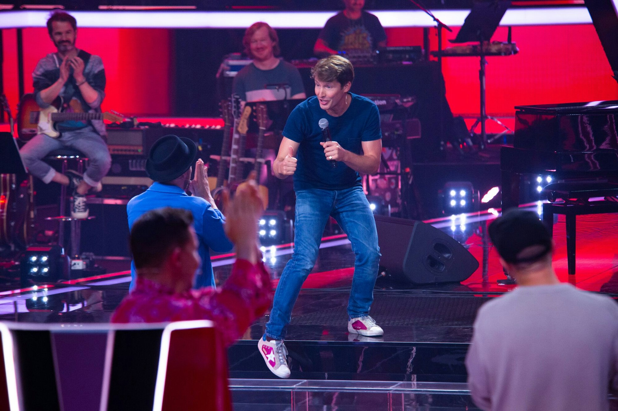 Coaches sprachlos: James Blunt bei „The Voice“.