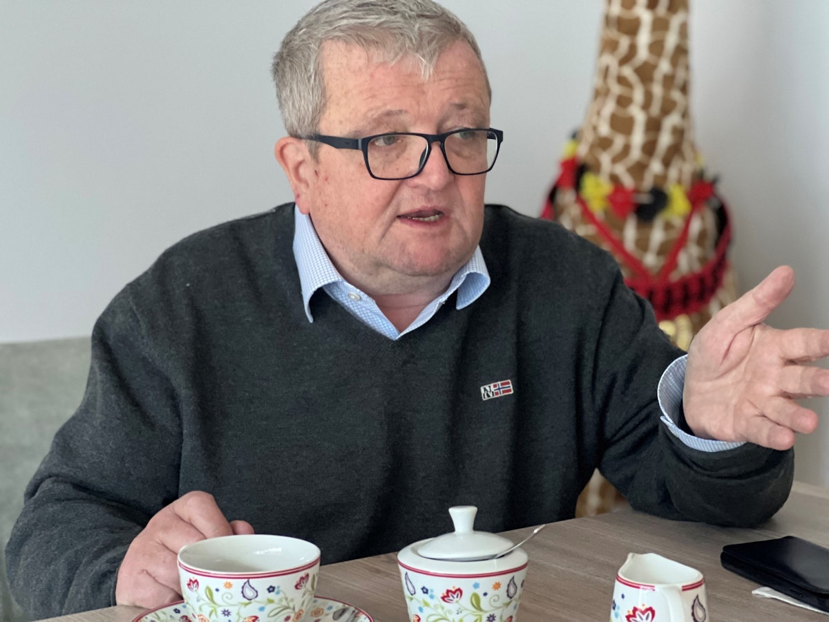 Horst Müller bei einem Interview