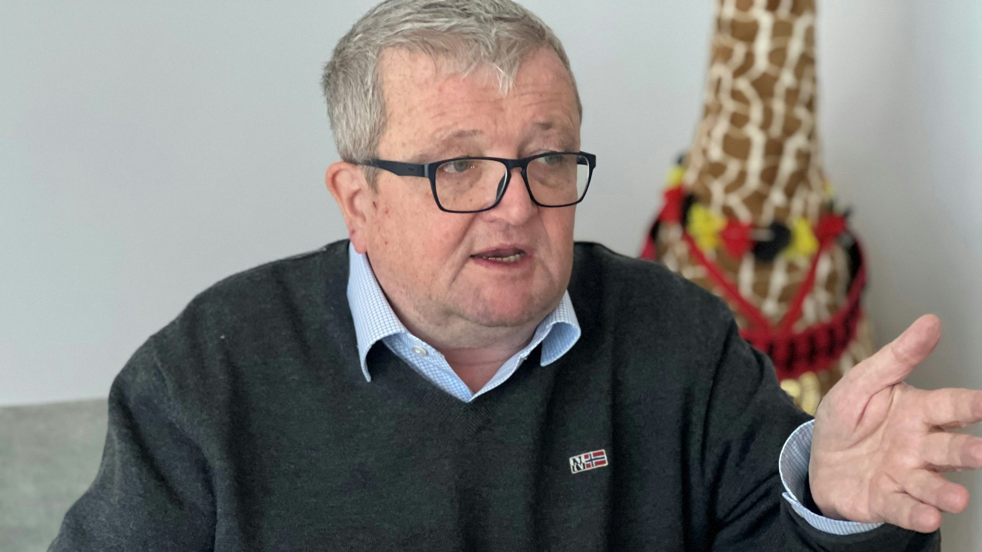 Horst Müller bei einem Interview